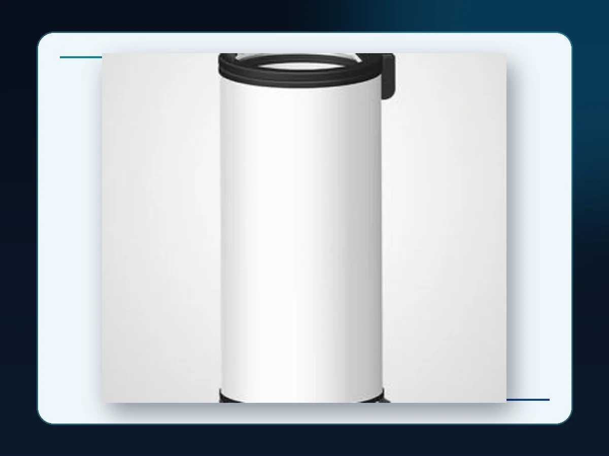 Markool Handled Cylinder Beverage Cooler: white cylindrical body with an offset black carry handle