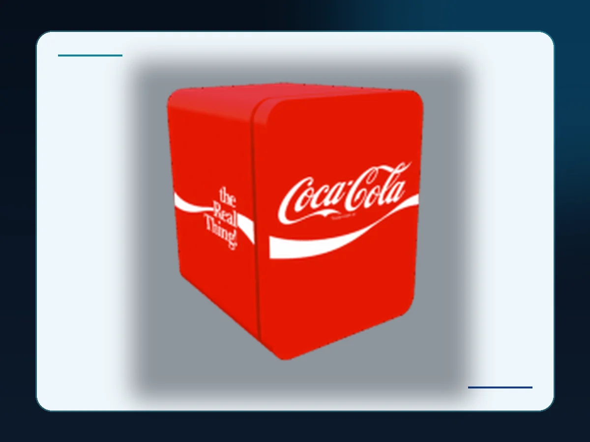 Markool Red Solid-Door Tabletop Fridge: compact red cabinet with a clean solid front and vintage stance
