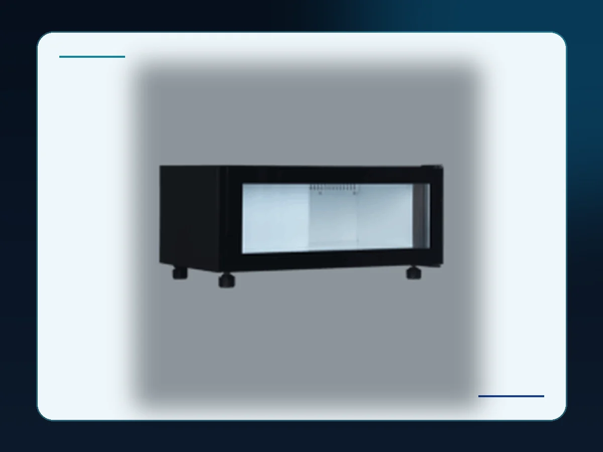 Markool Compact Horizontal Bar Cooler: shallow horizontal cabinet with a wide clear front