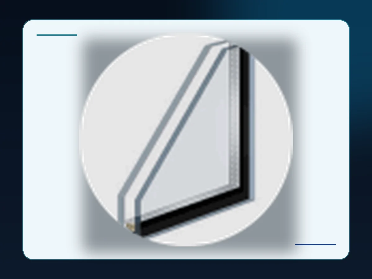Markool Double-Pane Insulated Glass: close view of a multi-layer insulated glazing edge