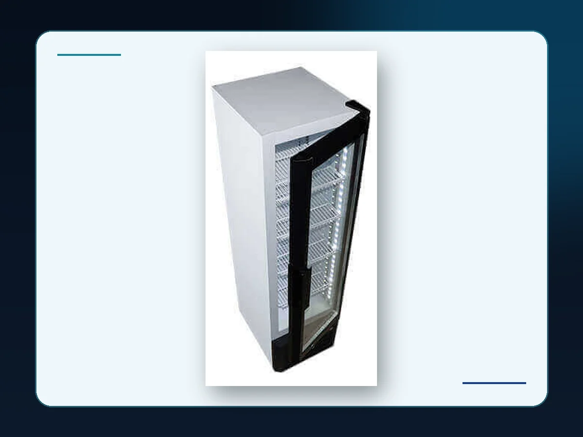 Markool Deep-Cabinet Subzero Cooler: slender refrigerated tower shown at a deep three-quarter angle