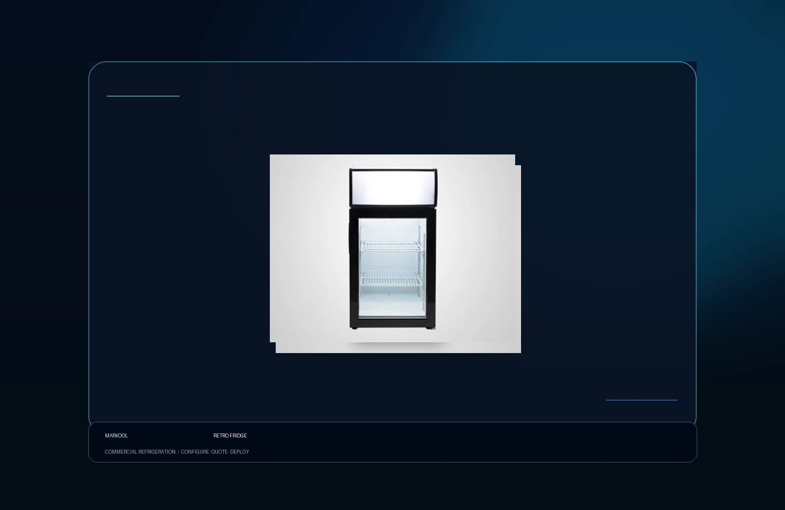 Retro Fridges Markool configuration