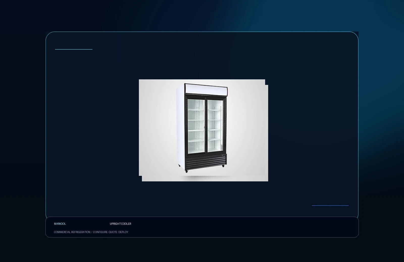 Upright Coolers Markool configuration